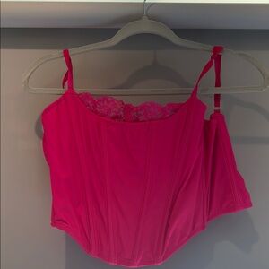 Vibrant Pink Corset Top